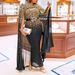 Women's Clothing Autumn and Winter Women's Clothing Dunhuang Gold Sprinkled Sexy Cape Large Swing Dress_ecoleips.com