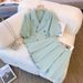 Women's Clothing Fashion Skirt Suit Summer Fat Girl Suit Collar Irregular Top Pleated Skirt Two Piece Suit_ecoleips.com