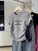 Women's Slimming Crew Neck T-Shirt Korean Style Cartoon Print Ruffled Short Sleeve Summer Top For Instagram_ecoleips.com