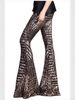 K Flared Pants With Sequins, Elegant Temperament, Slim Fit Straight Leg Wide Leg Pants_ecoleips.com