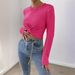 Women's Clothing Versatile Round Neck Cross Knit Women's Slim Fit Cross-Knit Sweater With Round Neck - Stylish & Versatile For Autumn & Winter_ecoleips.com