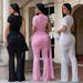 Elegant Lace Trim Jumpsuit for Women Long Sleeve Wide Leg Romper High-End Design Summer Fashion One-Piece Outfit_ecoleips.com