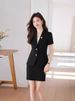 Summer New Short-sleeved Blazer Women, Lightweight Professional Suit, Formal Attire For Jewelry Store Workwear_ecoleips.com