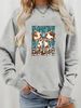 Cute Animal Print Cotton Sweatshirt For Girls - Soft Round Neck Pullover With Cartoon Panda Graphic, Oversized Streetwear Spring Fashion Top_ecoleips.com