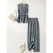 Women's Clothing Fashionable Linen Suit For Women Summer Light Top Straight Pants Two Piece Suit_ecoleips.com