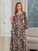 Women's Clothing Leopard Print Dress Muslim For All Seasons Universal Style INS Ladies Elegant Long Robe_ecoleips.com