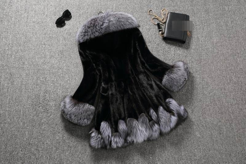 Luxury Fur Coat Women's Winter Fashion Long Coat With Hood Elegant Mink & Fox Fur Collar Plus Size Warm Outerwear For Ladies_ecoleips.com