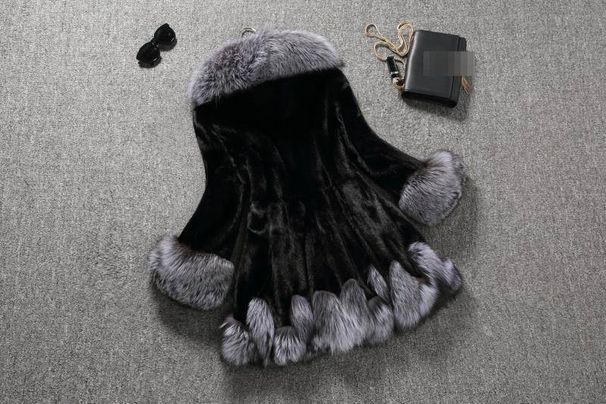 Luxury Fur Coat Women's Winter Fashion Long Coat With Hood Elegant Mink & Fox Fur Collar Plus Size Warm Outerwear For Ladies_ecoleips.com
