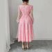 Elegant Plus Size Women's Dress, Solid Color Sexy Evening Gown, Square Neck Long Sleeve Formal Dress For Spring & Fall_ecoleips.com