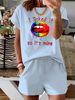 Women’s 2 Piece Outfit Set – Oversized Graphic T-Shirt And Biker Shorts Matching Set, Casual Summer Lounge Tracksuit For Daily Wear-352_ecoleips.com