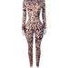Women's Clothing Leopard Print Jumpsuit High Waist Zipper Detailing Hot Girl Short Trousers_ecoleips.com