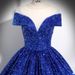 Women's Clothing One Shoulder Evening Dress With Sequins New Stage Solo Performance Clothing Vocal Art Examination Annual Meeting Puffy Skirt_ecoleips.com