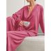 Feminine French-Style Long-Sleeved Winter & Autumn Fashion Set With Breathable Ice-White Silk Comfort_ecoleips.com