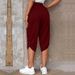 K New Fashionable And Casual Seven Point Elastic Pants For Women_ecoleips.com