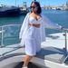 Women's American Style Plus Size Cardigan Button Shirt And White Pants Five Point Casual Two Piece Set_ecoleips.com