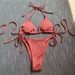 2025European and American cross border new drawstring straps hollow striped split swimsuit bikini bikini_ecoleips.com