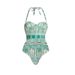 Women's Clothing Sexy One Piece Swimsuit For Women Fashionable Two Piece Set With Mesh Skirt Retro Hard Bag Swimwear_ecoleips.com