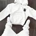 Women's Spring Autumn Classic Letter Print Hooded Sweatshirt And Casual Wide Leg Pants Set_ecoleips.com