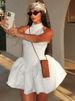 Blifanbo O-neck Sexy Elegant Mini Dress Women Lace-up Sleeveless Backless Summer High Waist Patchwork Pleated Club Party Dress_ecoleips.com