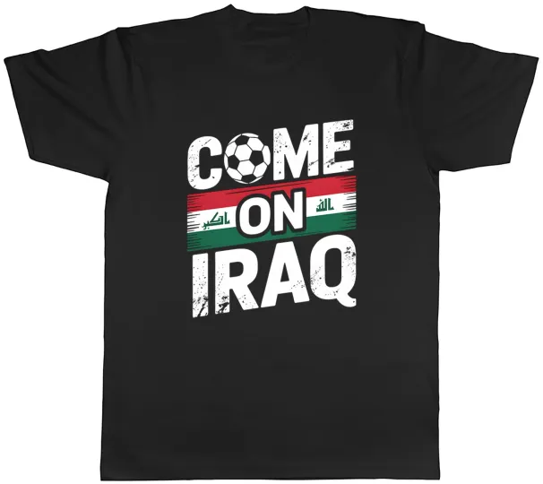 Women's T-Shirts Come On Iraq Supporter Football Fan Mens T-Shirt Tee Gift Top_ecoleips.com