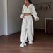 Women's Cropped Hoodie Jogger Pants Set Oversized Pullover Drawstring Waist Zip-Up Detail Casual Loungewear Two-Piece Multiple Colors_ecoleips.com