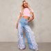 2025 Bow High Waist Wide Leg Jeans Street Distressed Loose Ladies Jeans_ecoleips.com