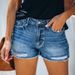 2025s 2025 Plus Color Summer Ripped Denim Shorts For Women With Fringes_ecoleips.com