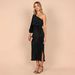 New Cross-border Women's With An Asymmetrical Design, Slanted Shoulder Sleeves, Elegant And Stylish, Pleated Waist,_ecoleips.com