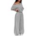 Women's High-Waisted Wide-Leg Sweatpants Solid Color Petite Size Autumn Winter Fashion Set_ecoleips.com