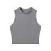 Sexy Hot Girl Tank French-style Round Neck, Cropped Top, High-quality Slim-fit, Casual Short Top For Women, Summer_ecoleips.com