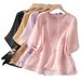 Ethnic Style Artistic Vintage Summer Cotton-Linen Short-Sleeve Top, Loose Casual Versatile Pullover T-Shirt For Women_ecoleips.com
