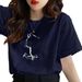Large Size Cotton Short-sleeved T-shirt Women's Summer American Retro Loose Bottoming Shirt, Thin Design Crew Neck Top_ecoleips.com