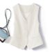 Women's Clothing Black V Neck Small Suit Vest For Women Retro Short Layered Fashionable Vest Sleeveless Waistcoat Top_ecoleips.com