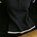 Women's Color Blocked Half Button V Neck Short Sleeved Knit T Shirt Slim Fit Fashionable Top For Summer_ecoleips.com