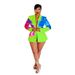 Women's Clothing Printed Notch Lapel Suit Set – Long Sleeve Blazer & Trousers (5 Sizes, Poly-Spandex Blend, Streetwear To Office-Ready)_ecoleips.com