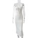 Women's Clothing Lace Suspender Long Skirt Sexy One Shoulder Dress Nightclub_ecoleips.com