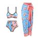 Women's Clothing Split Three Piece Bikini Swimsuit Female Hot Style Mesh Skirt Swimsuit Suit_ecoleips.com