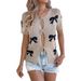 2026 Spring/Summer Casual Sexy Color-Block Bow Tie Knit Cardigan For Vacation Cross-Border Women's Clothing_ecoleips.com