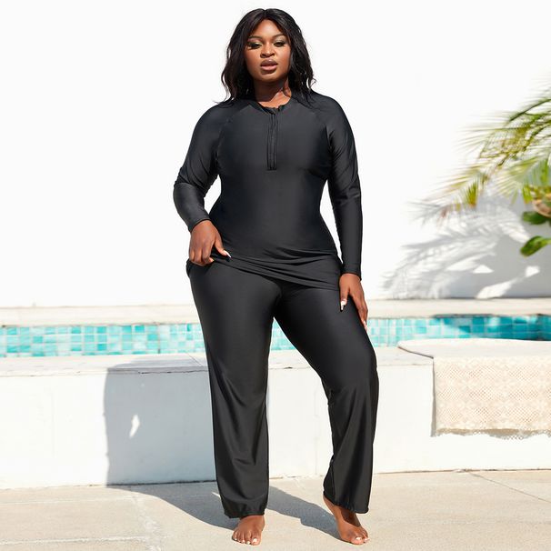 Women's Clothing New One Piece Swimsuit Printed Long Sleeved Swimsuit Female Large Size Suit Surfing Suit_ecoleips.com