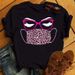 Cross-border Plus-size Base Shirt Harajuku Style Eyelash Print Women's Short-sleeve T-shirt_ecoleips.com