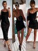 Women's Clothing New Style Sexy Hot Girl Adjustable Drawstring Strap Backless Dress_ecoleips.com