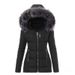 Women's Clothing Men’s & Women’s Slim-Fit Faux Fur-Trimmed Padded Coat – Warm Winter Jacket With Detachable Hood (Yellow, Red, Gray, Black)_ecoleips.com