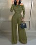 "Edgy Off-Shoulder Jumpsuit – Bubble Textured Polyester Romper For Streetwear Fashion"_ecoleips.com