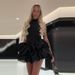 Ballet Style Halter Neck Sleeveless Stand Collar Waist Cinched Ruffled Puffy Dress Womens Summer Casual Party Dress_ecoleips.com