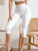 Summer Women's Slim Fit Casual Pants Elastic Waist Leggings with Slit Cross-Border Style for European And American Market_ecoleips.com
