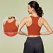 New High Neck Sports Vest With Chest Pads For Women, Barely There Feel, Fitness Yoga Bra DT169_ecoleips.com
