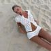 Women's Clothing Summer New Short Sexy Hollow Knitted Short Sleeved Top Shorts Suit For Women_ecoleips.com