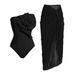 Women's Clothing Three Dimensional Flower One Piece Swimsuit Women's Holiday Suit Skirt Swimsuit_ecoleips.com