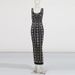 Women’s Clothing sexy hot girl style hip skirt spring new U neck backless diamond studded celebrity suspender dress for women_ecoleips.com