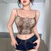 European And American Cross-border Sexy Snake-print Casual Versatile Slim-fit Backless Camisole_ecoleips.com